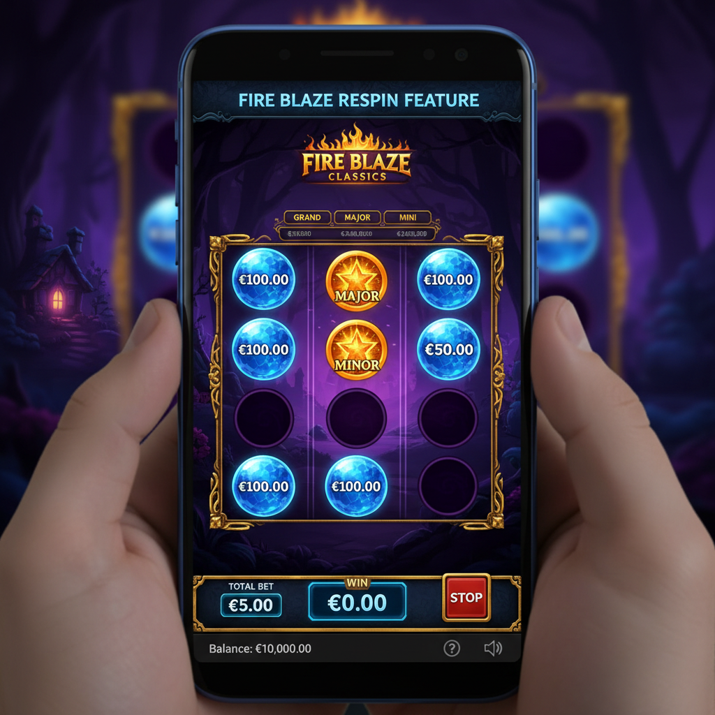Blue Wizard - Fire Blaze bonus round on mobile
